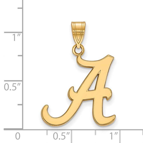Image of 14K Yellow Gold University of Alabama Large Pendant by LogoArt (4Y004UAL)