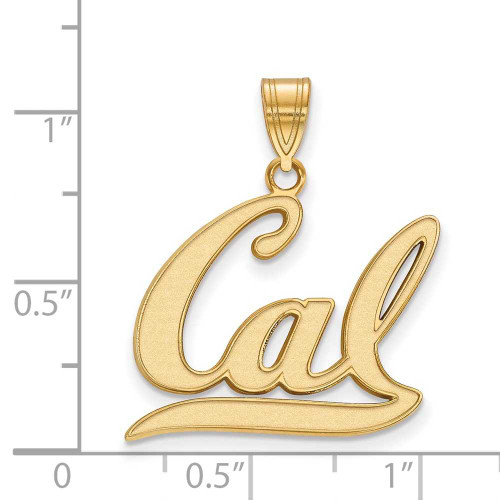 Image of 14K Yellow Gold University of California Berkeley Large Pendant LogoArt 4Y004UCB