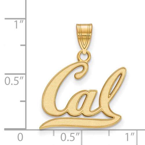 Image of 14K Yellow Gold University of California Berkeley Medium Pendant by LogoArt