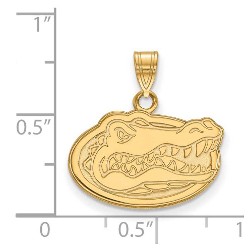 Image of 14K Yellow Gold University of Florida Small Pendant by LogoArt (4Y002UFL)