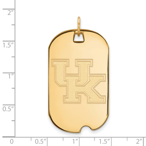 14K Yellow Gold University of Kentucky Large Dog Tag by LogoArt