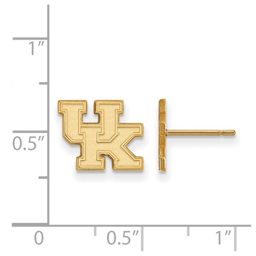 14K Yellow Gold University of Kentucky X-Small Post Earrings by LogoArt 4Y008UK
