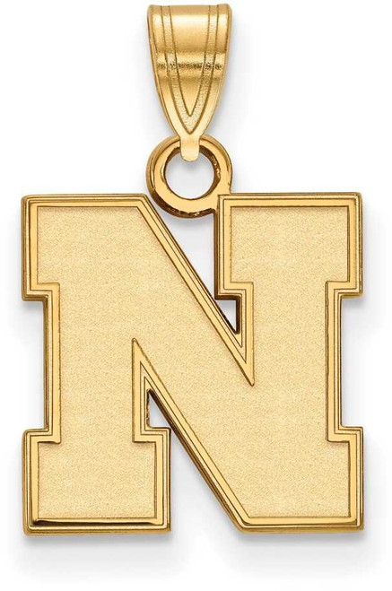 Image of 14K Yellow Gold University of Nebraska Small Pendant by LogoArt (4Y084UNE)