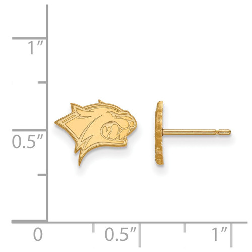 14K Yellow Gold University of New Hampshire X-Small Post Earrings by LogoArt