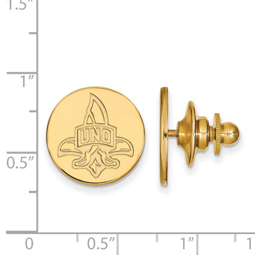 Image of 14K Yellow Gold University of New Orleans Lapel Pin by LogoArt