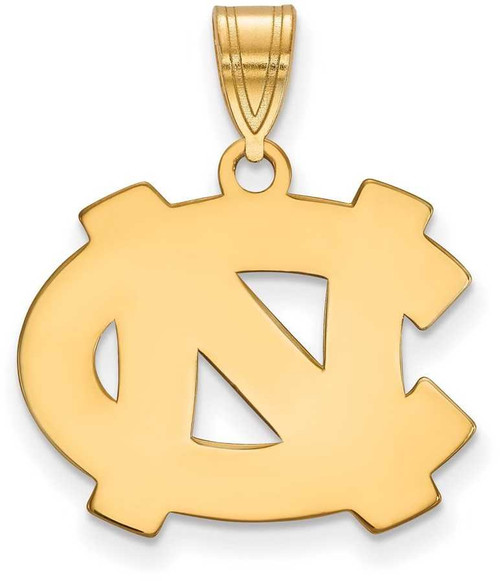 Image of 14K Yellow Gold University of North Carolina Medium Pendant by LogoArt 4Y003UNC