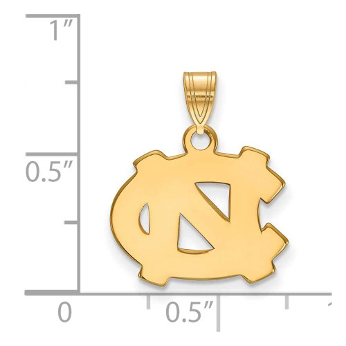 Image of 14K Yellow Gold University of North Carolina Small Pendant by LogoArt (4Y002UNC)