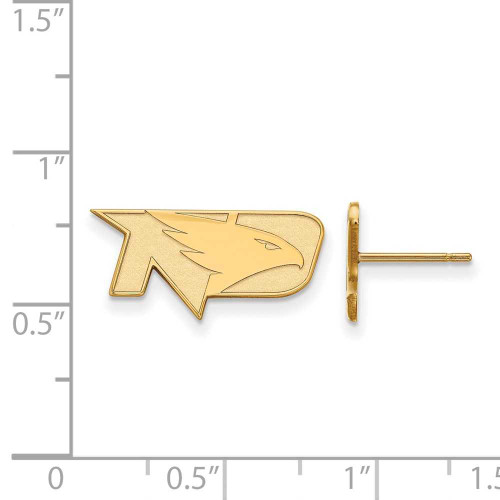 Image of 14K Yellow Gold University of North Dakota X-Small Post Earrings by LogoArt