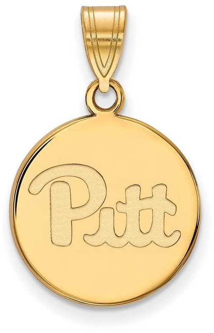 Image of 14K Yellow Gold University of Pittsburgh Medium Disc Pendant by LogoArt