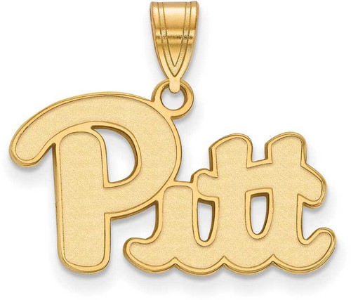 Image of 14K Yellow Gold University of Pittsburgh Medium Pendant by LogoArt (4Y003UPI)