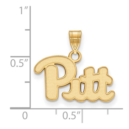 Image of 14K Yellow Gold University of Pittsburgh Small Pendant by LogoArt (4Y002UPI)