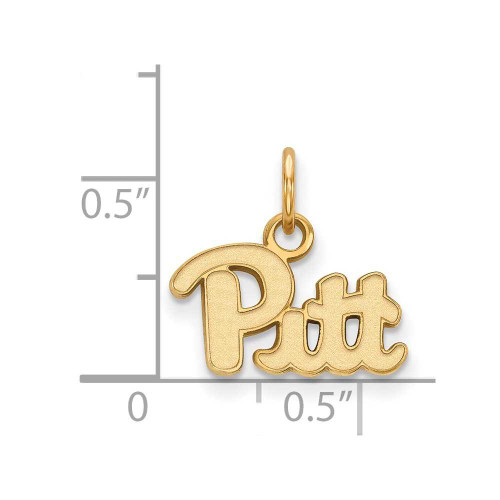 Image of 14K Yellow Gold University of Pittsburgh X-Small Pendant by LogoArt (4Y001UPI)