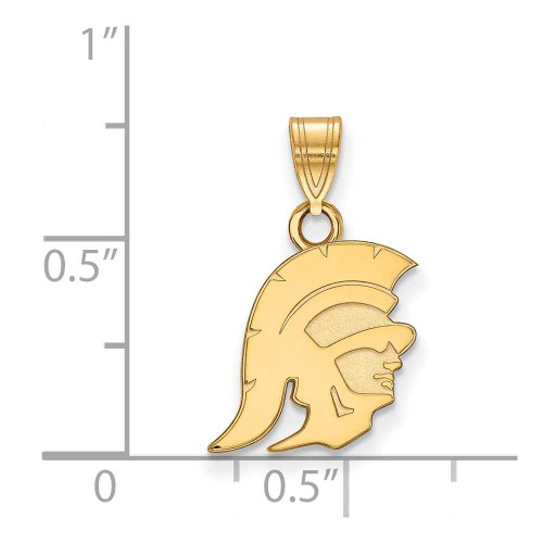 Image of 14K Yellow Gold University of Southern California Small Pendant LogoArt 4Y022USC