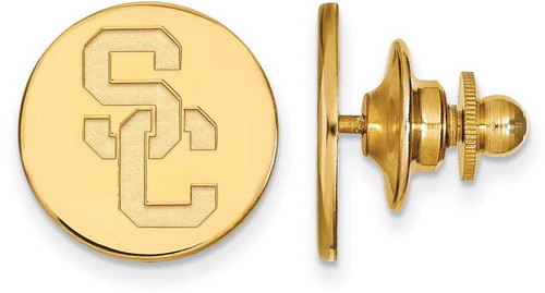Image of 14K Yellow Gold University of Southern California Tie Tac by LogoArt (4Y010USC)