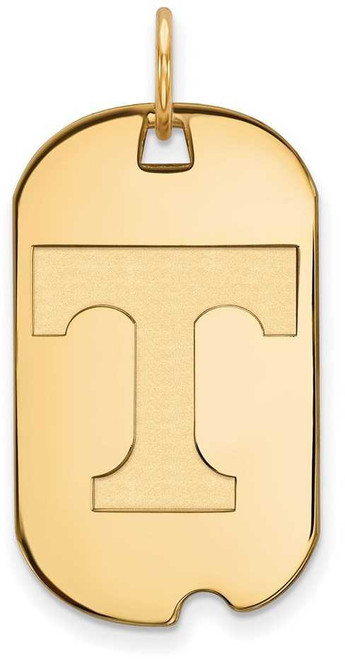 Image of 14K Yellow Gold University of Tennessee Small Dog Tag by LogoArt