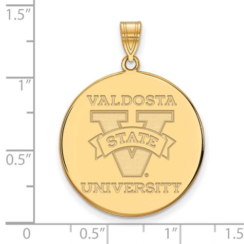 Image of 14K Yellow Gold Valdosta State University XL Disc Pendant by LogoArt