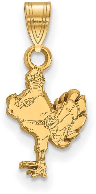 Image of 14K Yellow Gold Virginia Tech Small Pendant by LogoArt (4Y042VTE)