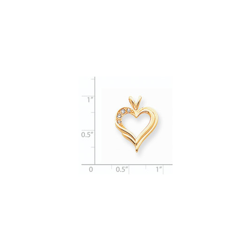 Image of 14k Yellow Gold VS Diamond Heart Pendant XH26VS