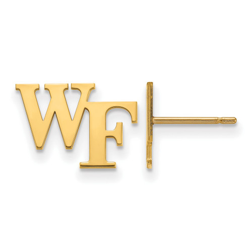 14K Yellow Gold Wake Forest University X-Small Post Earrings by LogoArt