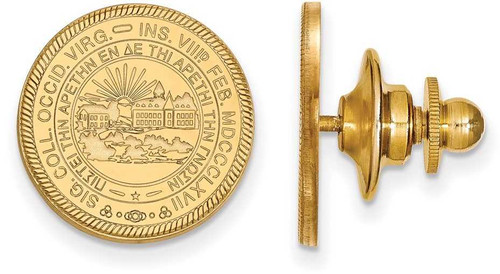 Image of 14K Yellow Gold West Virginia University Crest Lapel Pin by LogoArt