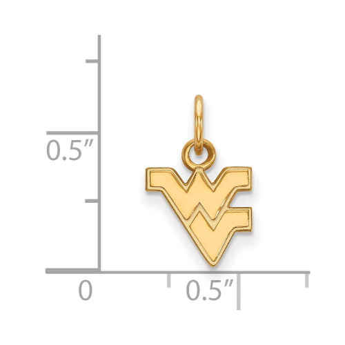 Image of 14K Yellow Gold West Virginia University X-Small Pendant by LogoArt