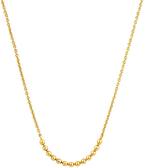 Image of 15"+2" Ania Haie Gold-Plated Sterling Silver Modern Multiple Balls Necklace