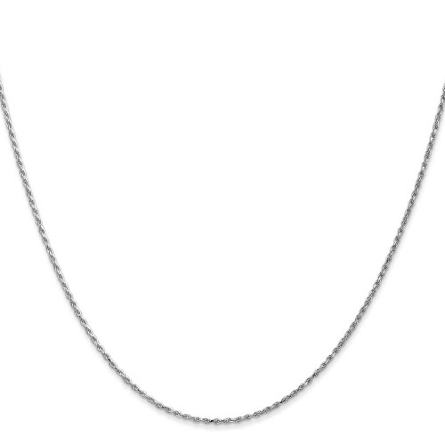Image of 16" 10K White Gold 1.15mm Diamond-cut Machine Made Rope Chain Necklace