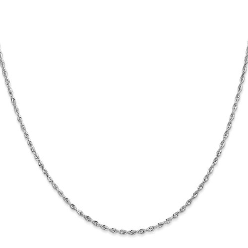 Image of 16" 10K White Gold 1.85mm Diamond-cut Quadruple Rope Chain Necklace