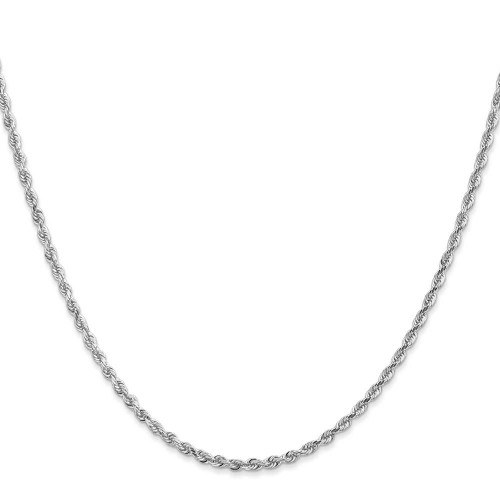 Image of 16" 10K White Gold 2.25mm Diamond-cut Quadruple Rope Chain Necklace