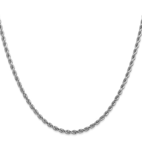 Image of 16" 10K White Gold 2.75mm Diamond-cut Rope Chain Necklace