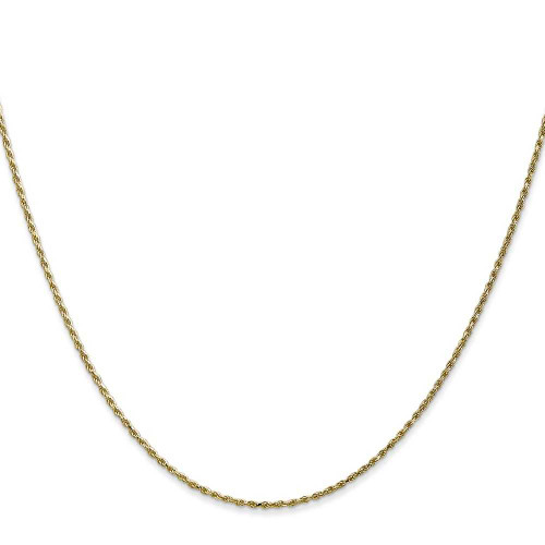 Image of 16" 10K Yellow Gold 1.15mm Diamond-cut Machine Made Rope Chain Necklace