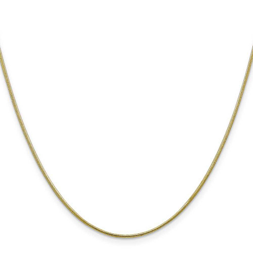 Image of 16" 10K Yellow Gold 1.1mm Round Snake Chain Necklace