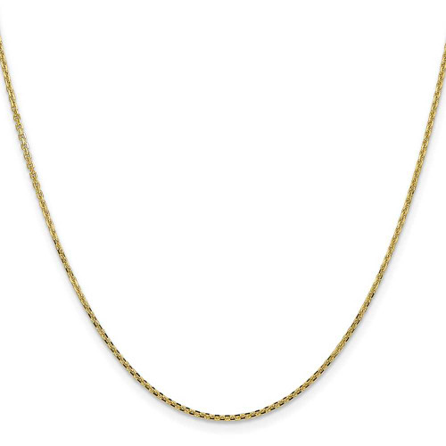 Image of 16" 10K Yellow Gold 1.3mm Diamond-cut Cable Chain Necklace