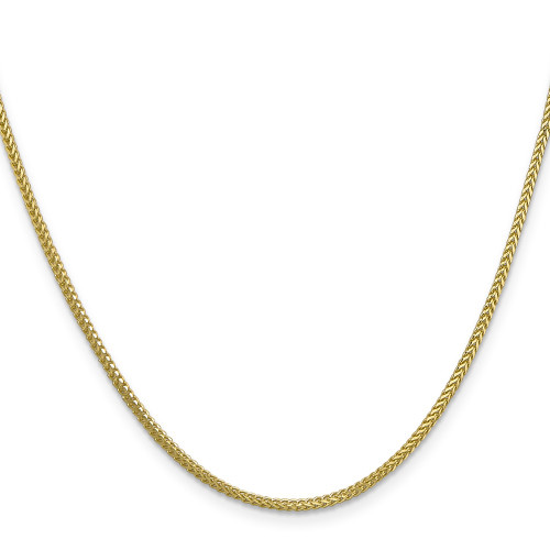 16" 10K Yellow Gold 1.3mm Franco Chain Necklace