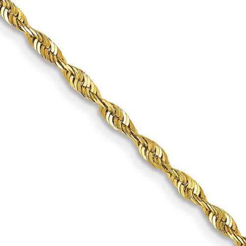 Image of 16" 10K Yellow Gold 2.0mm Extra-Light Diamond-cut Rope Chain Necklace