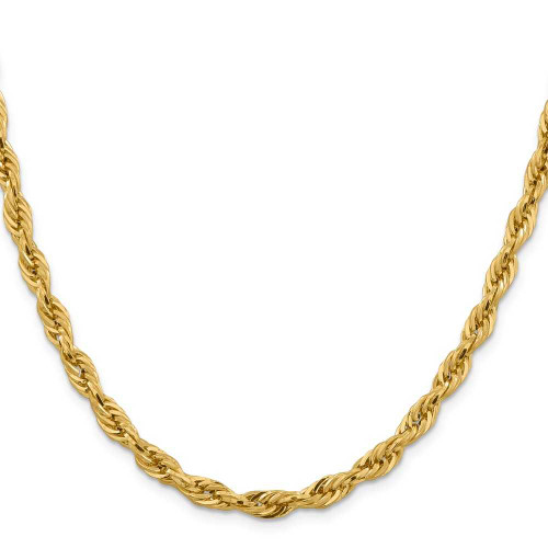 Image of 16" 10K Yellow Gold 5.4mm Semi-Solid Rope Chain Necklace