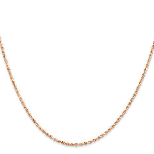 Image of 16" 14K Rose Gold 1.50mm Diamond-cut Rope with Lobster Clasp Chain Necklace