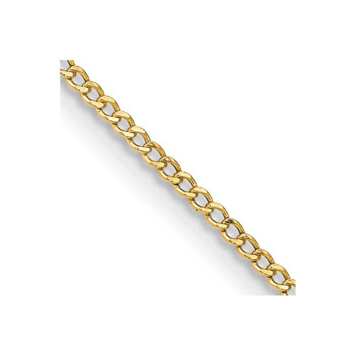 Image of 16" 14K Yellow Gold 1.85mm Semi-Solid Curb Chain Necklace