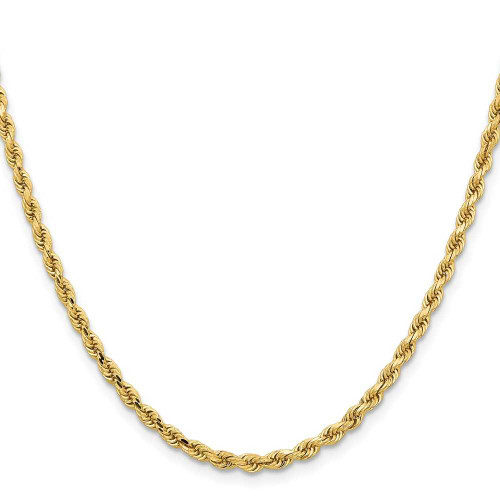 Image of 16" 14K Yellow Gold 3.25mm Diamond-cut Rope with Lobster Clasp Chain Necklace