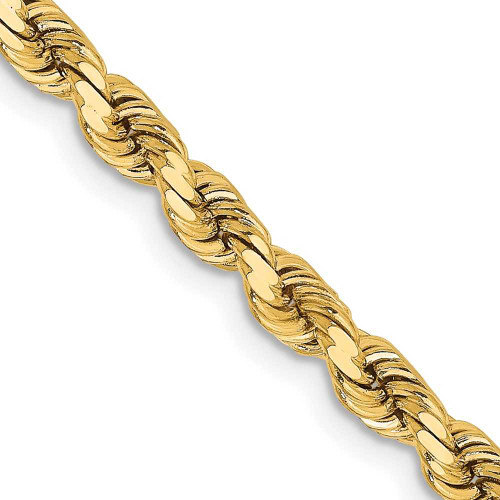 Image of 16" 14K Yellow Gold 3.75mm Diamond-cut Rope with Lobster Clasp Chain Necklace