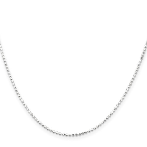 Image of 16" Sterling Silver 1.15mm Square Fancy Beaded Chain Necklace