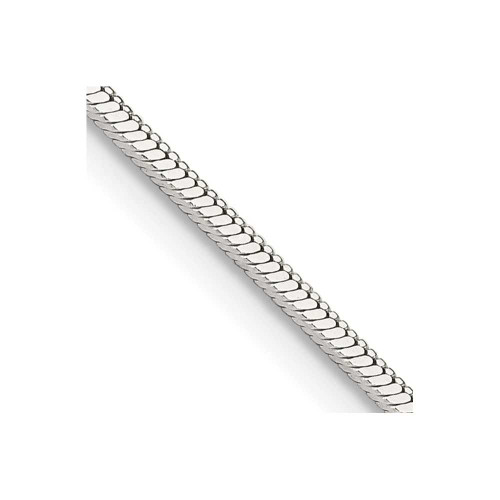 Image of 16" Sterling Silver 1.25mm Square Snake Chain Necklace