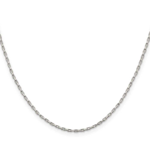 Image of 16" Sterling Silver 1.3mm Elongated Box Chain Necklace