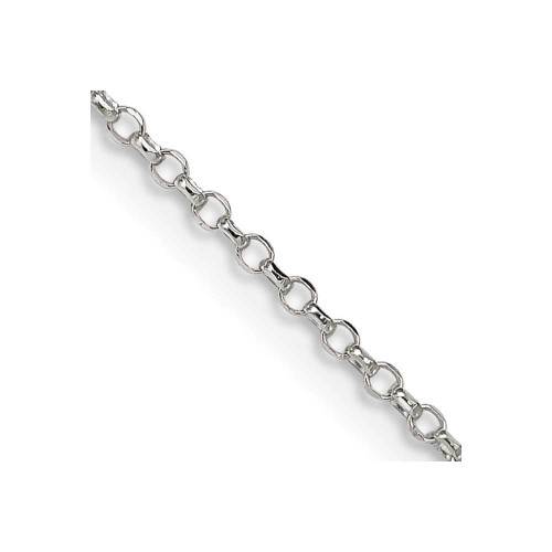 Image of 16" Sterling Silver 1.5mm Diamond-cut Cable Chain Necklace