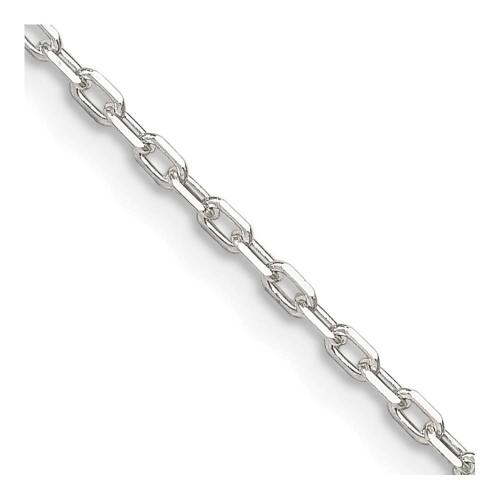 Image of 16" Sterling Silver 1.65mm Diamond-cut Long Link Cable Chain Necklace