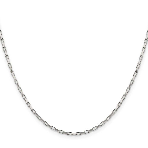 Image of 16" Sterling Silver 1.65mm Elongated Box Chain Necklace