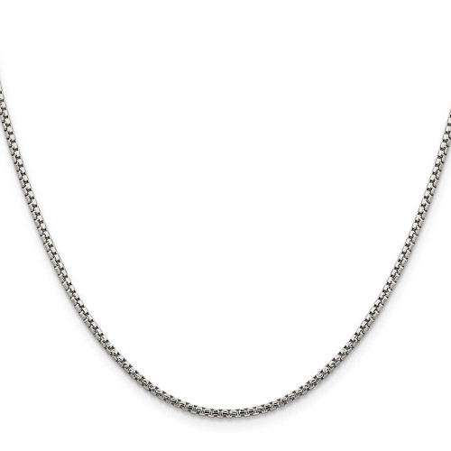 Image of 16" Sterling Silver 1.75mm Diamond-cut Round Box Chain Necklace
