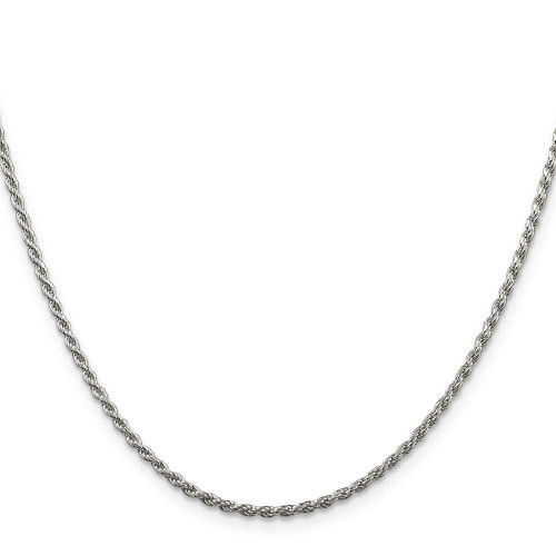 Image of 16" Sterling Silver 1.85mm Diamond-cut Rope Chain Necklace