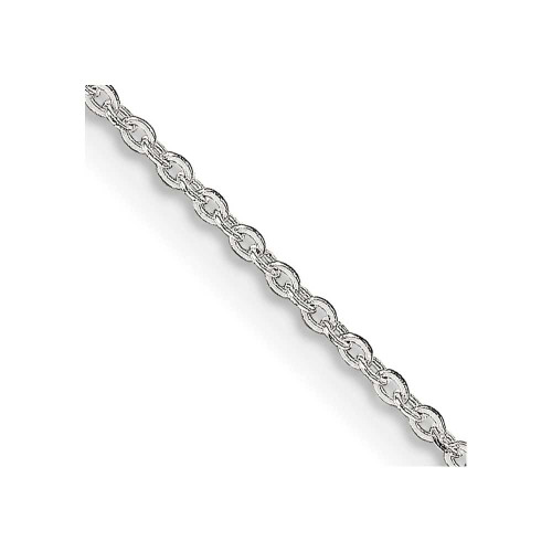 Image of 16" Sterling Silver 1mm Flat Link Cable Chain Necklace