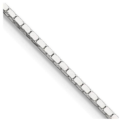 Image of 16" Sterling Silver 1mm Mirror Box Chain Necklace